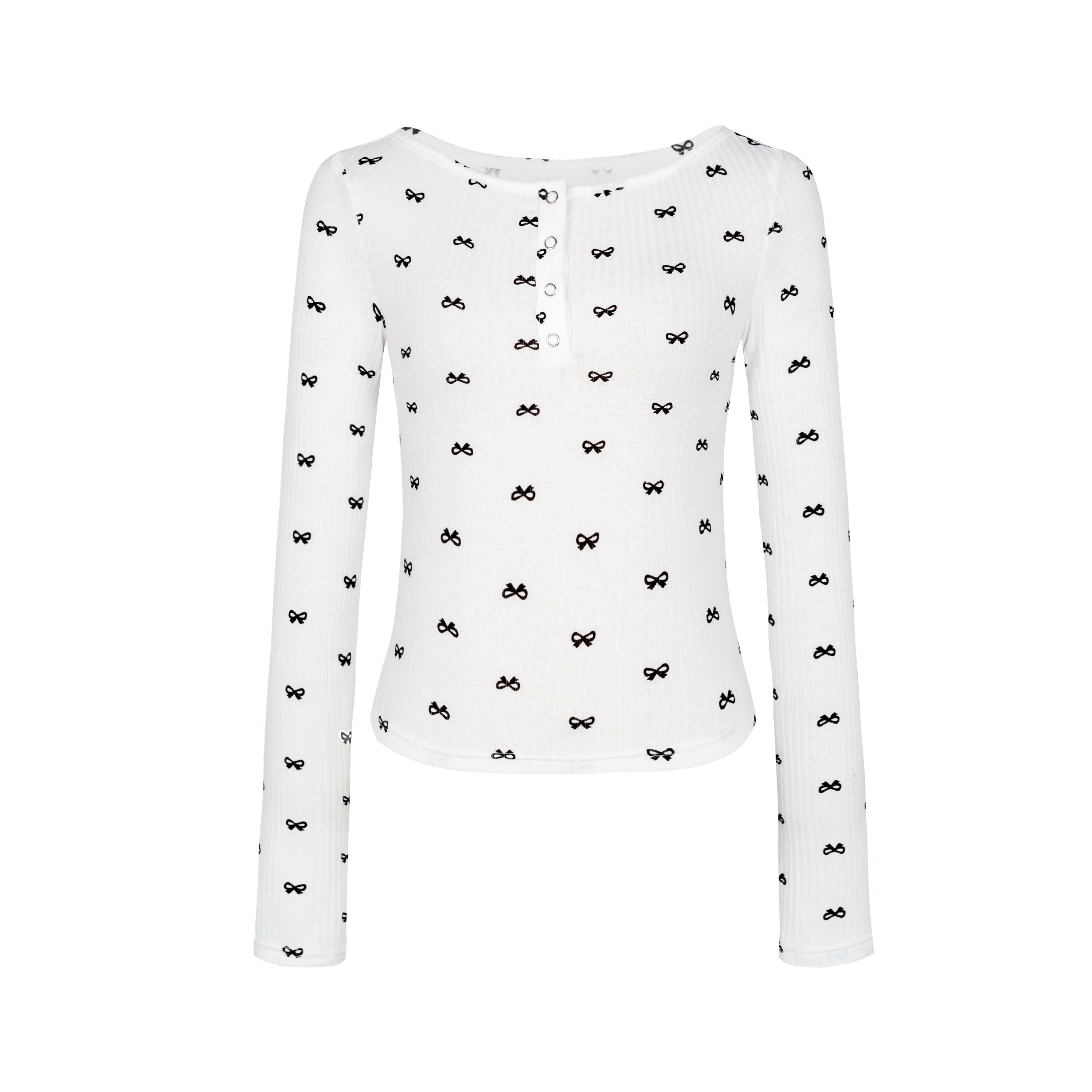 Dorydory_Bow_Henley_Collar_Slim_Fit_Women&