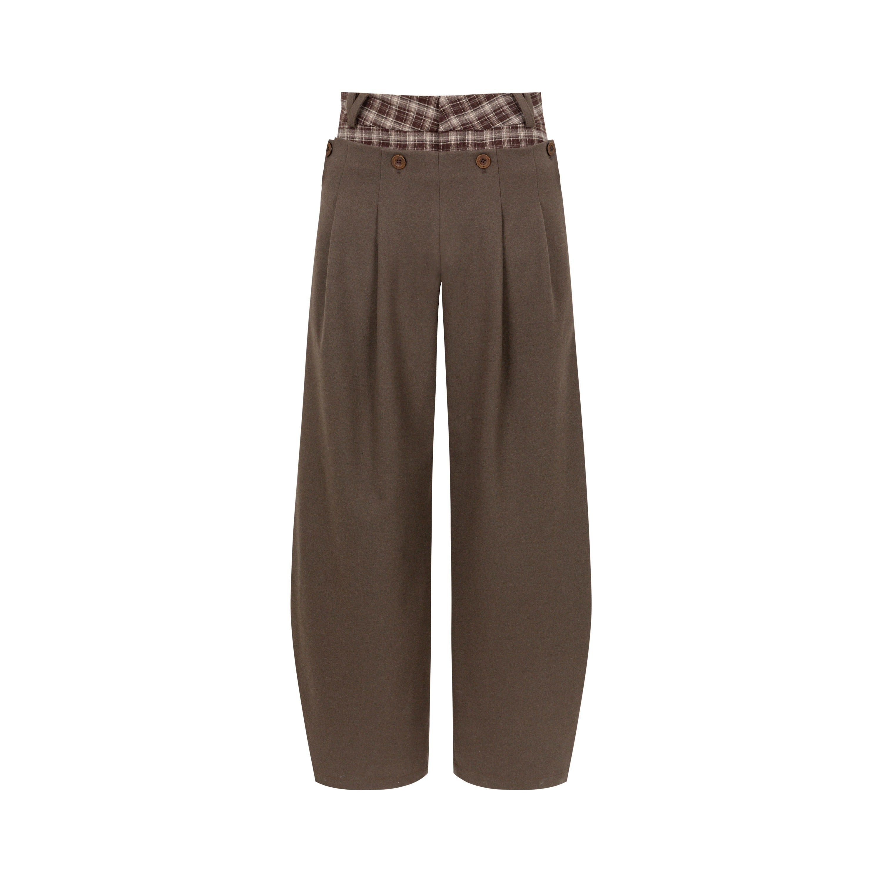 Dorydory_Brown_Plaid_Patchwork_Tailored_Women&