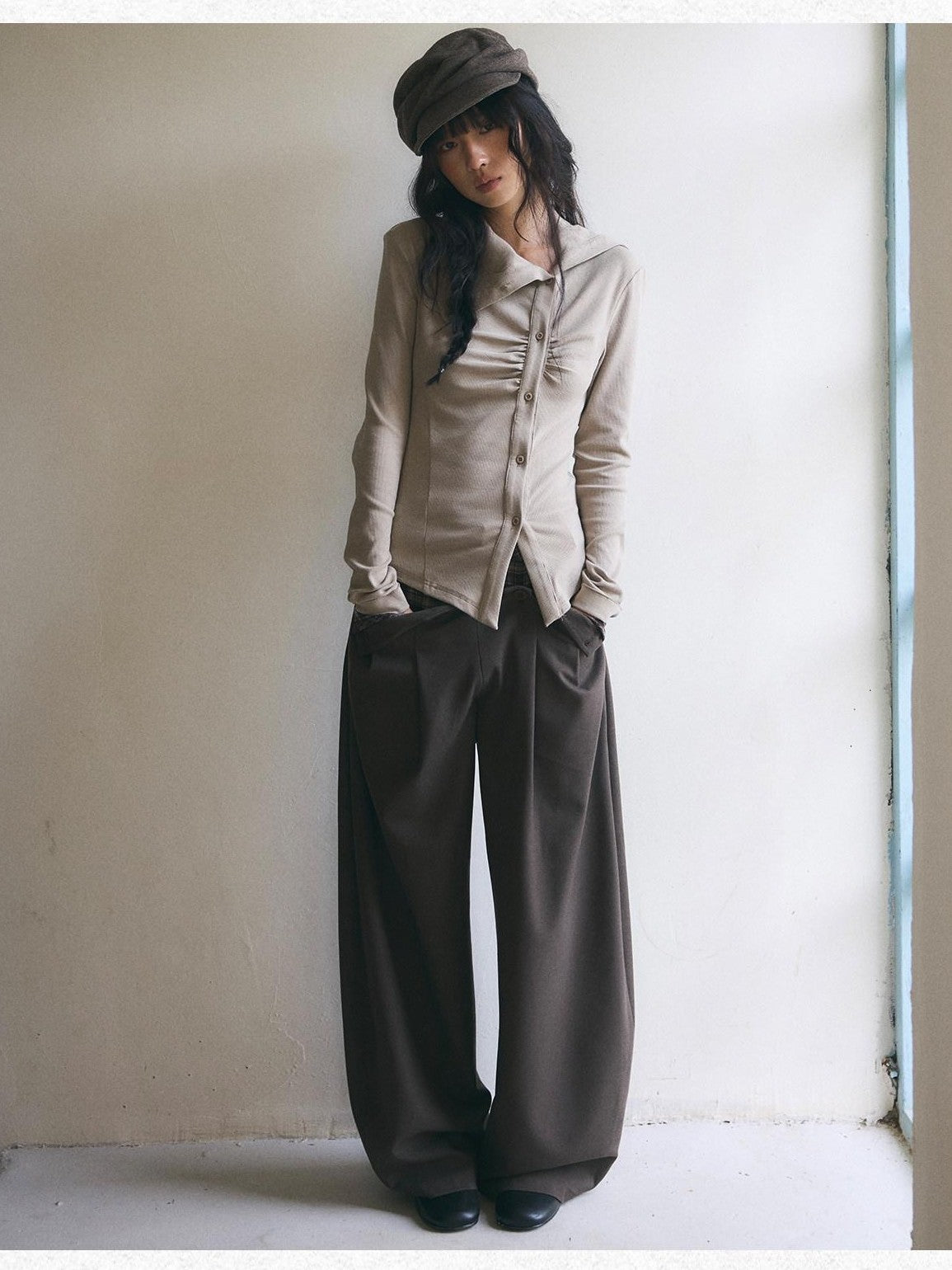 Dorydory Brown Plaid Patchwork Tailored Women&