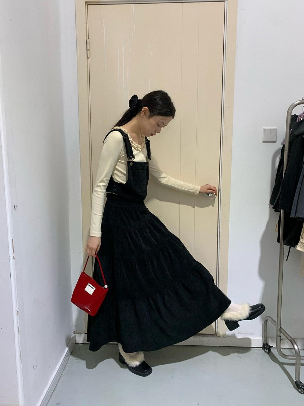 Dorydory Chenille Flared A Line High Waist Women&
