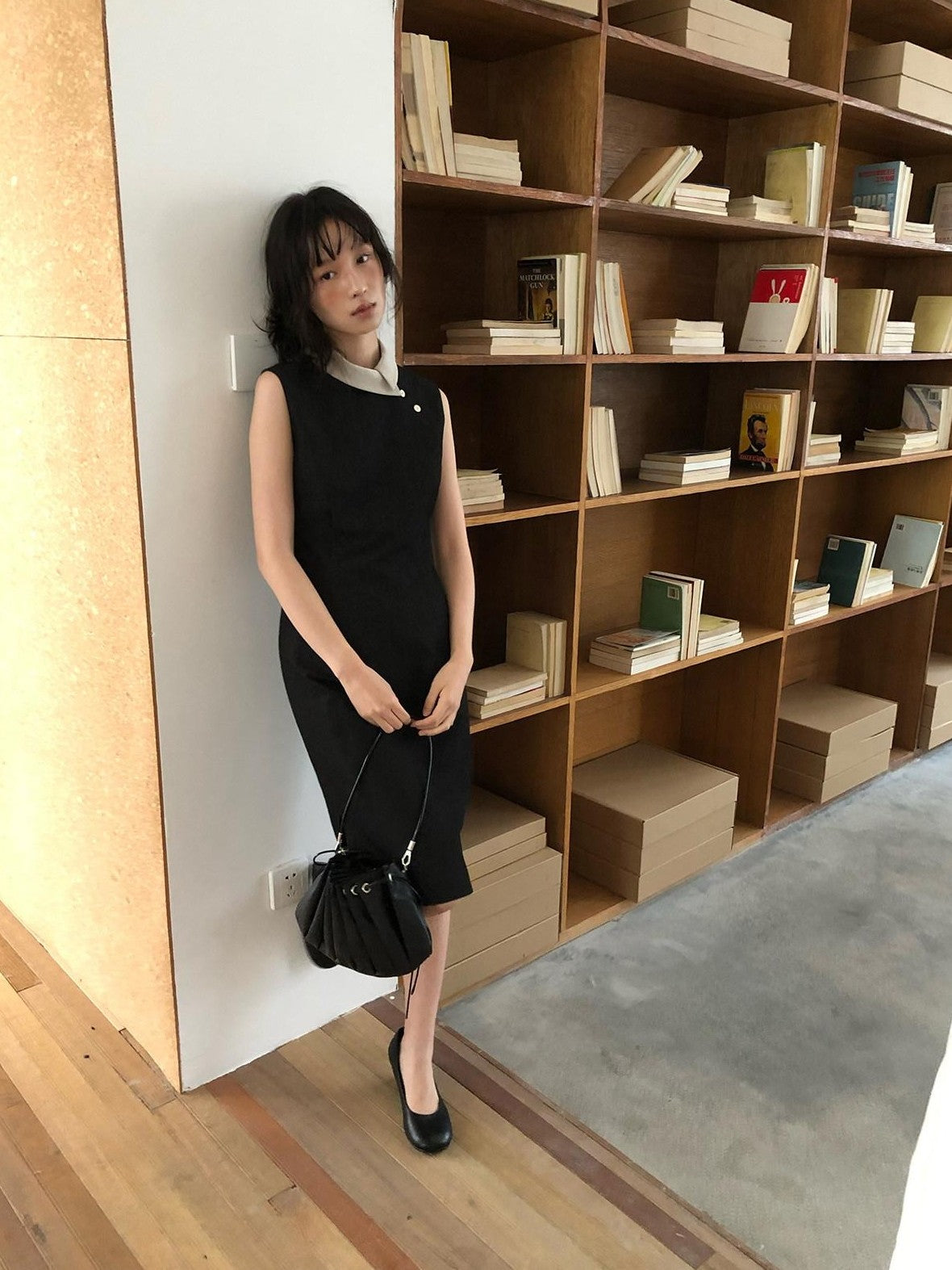 Dorydory Colorblock Small Turn Collar Qipao Sleeveless Women&
