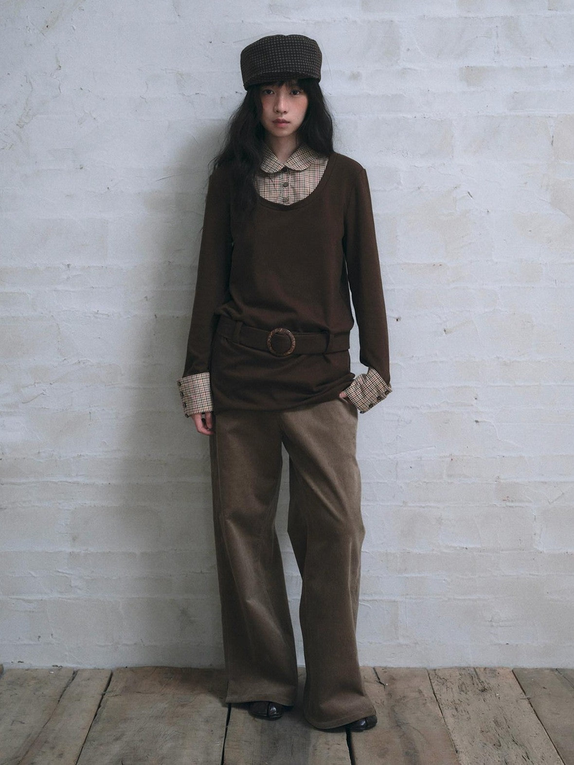 Dorydory Colorblock Splice Faux Two Piece Women&