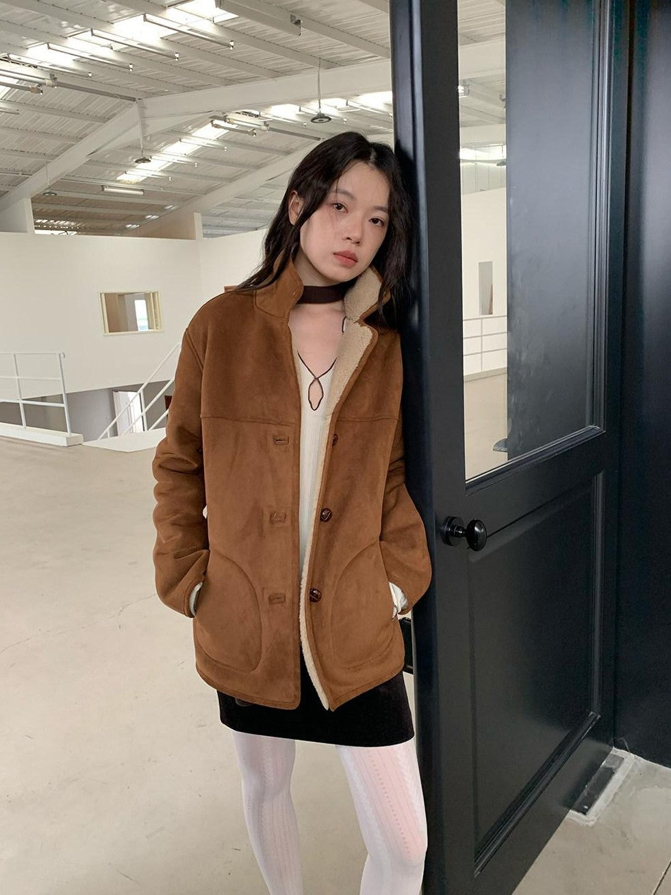 Dorydory Cropped Plush Shearling Lined Women&