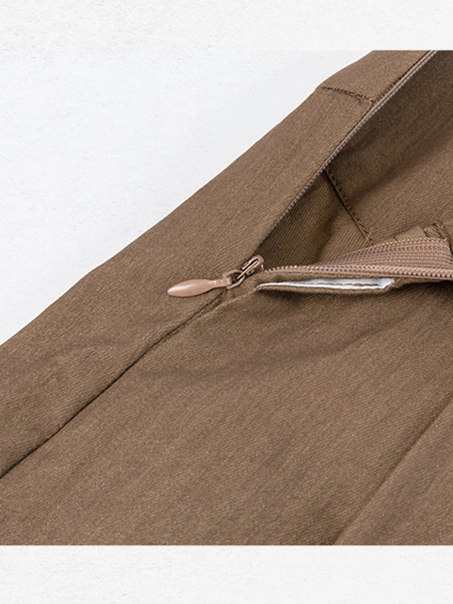 Crumpled Cotton Nylon Wide Leg Trousers With Bone Pleats