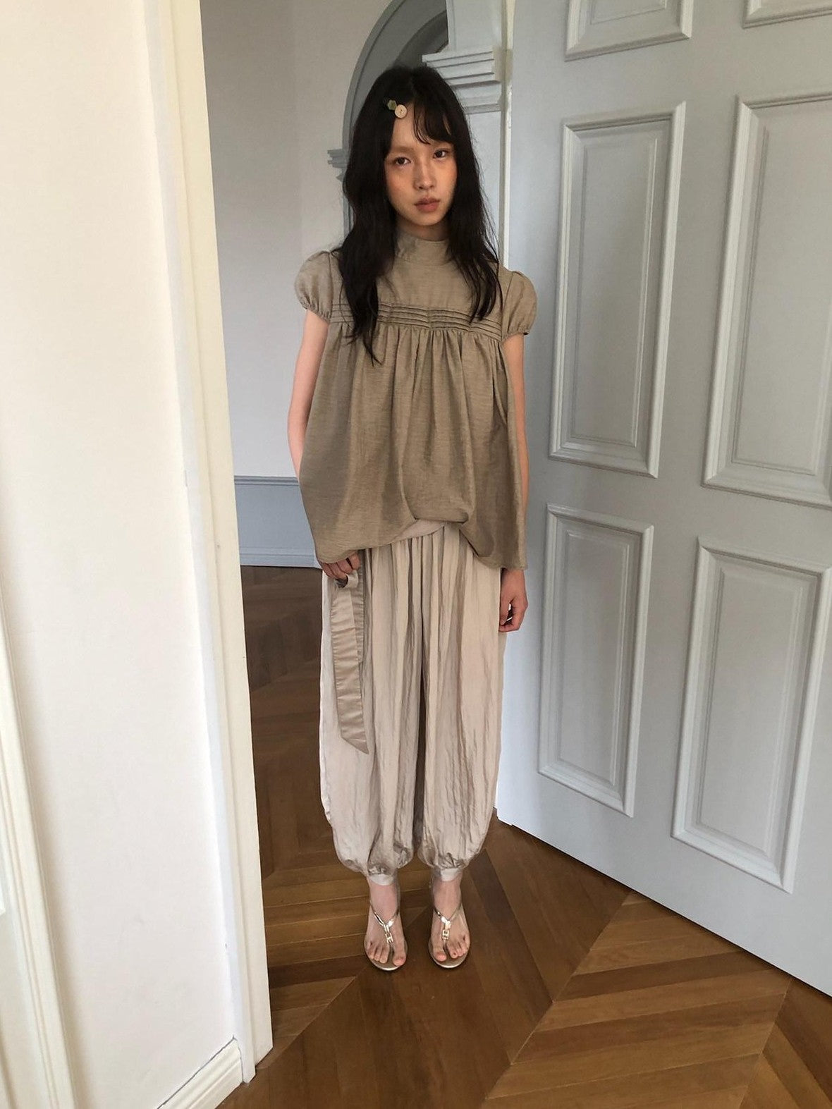 Dorydory Doll Collar Puff Sleeve Loose Women&