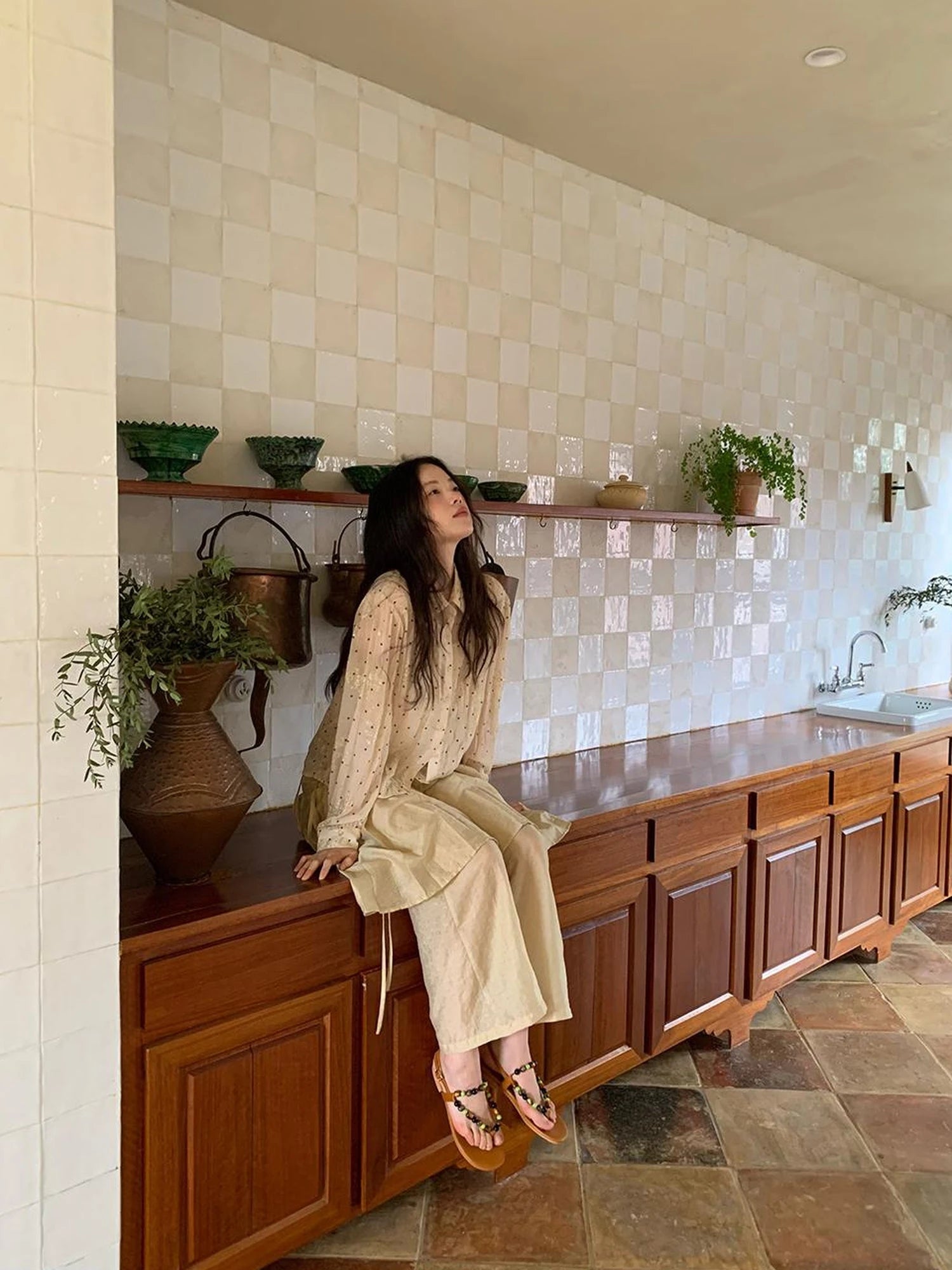 Dory Dot Jacquard Shirt With Gold Embroidery