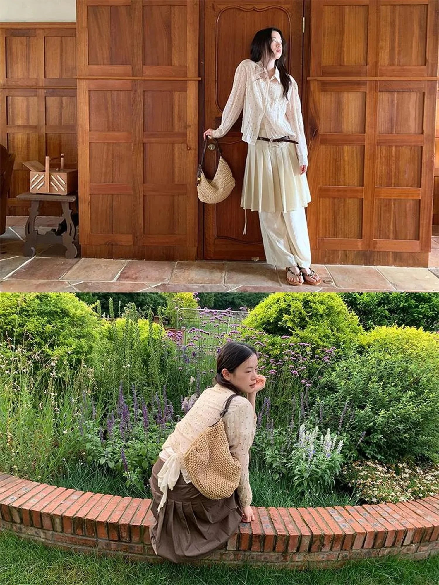 Dory Dot Jacquard Shirt With Gold Embroidery