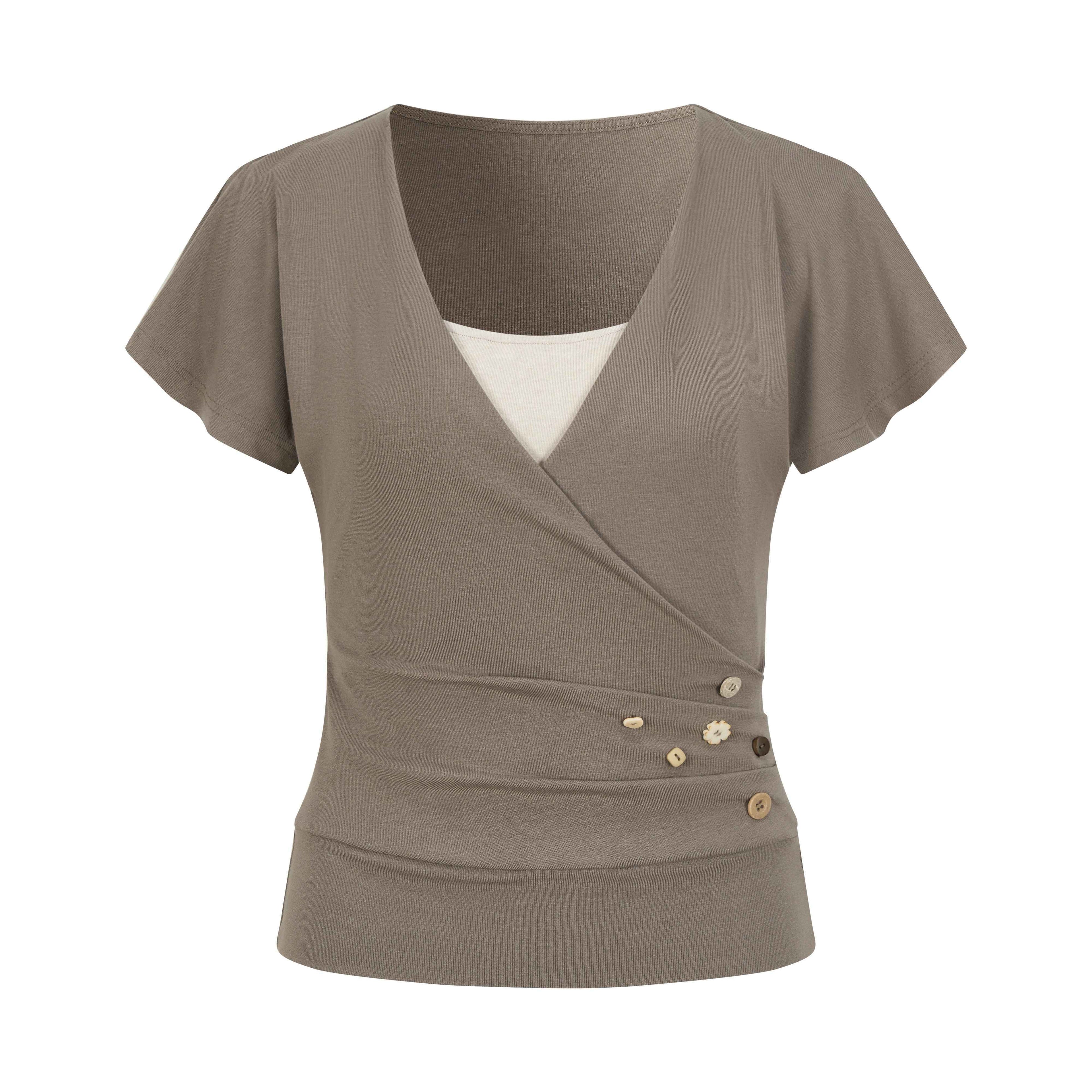 Dorydory_Faux_Layered_Raw_Edge_Flutter_Sleeve_Women&
