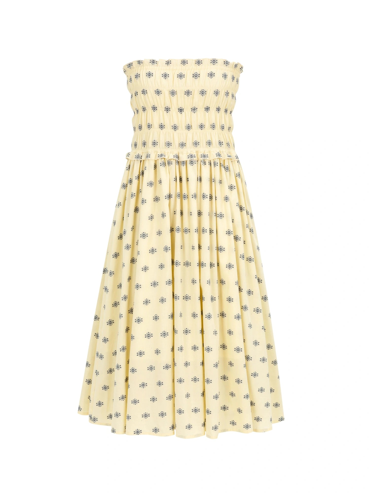 Floral Cotton High Waist A Line Maxi Skirt