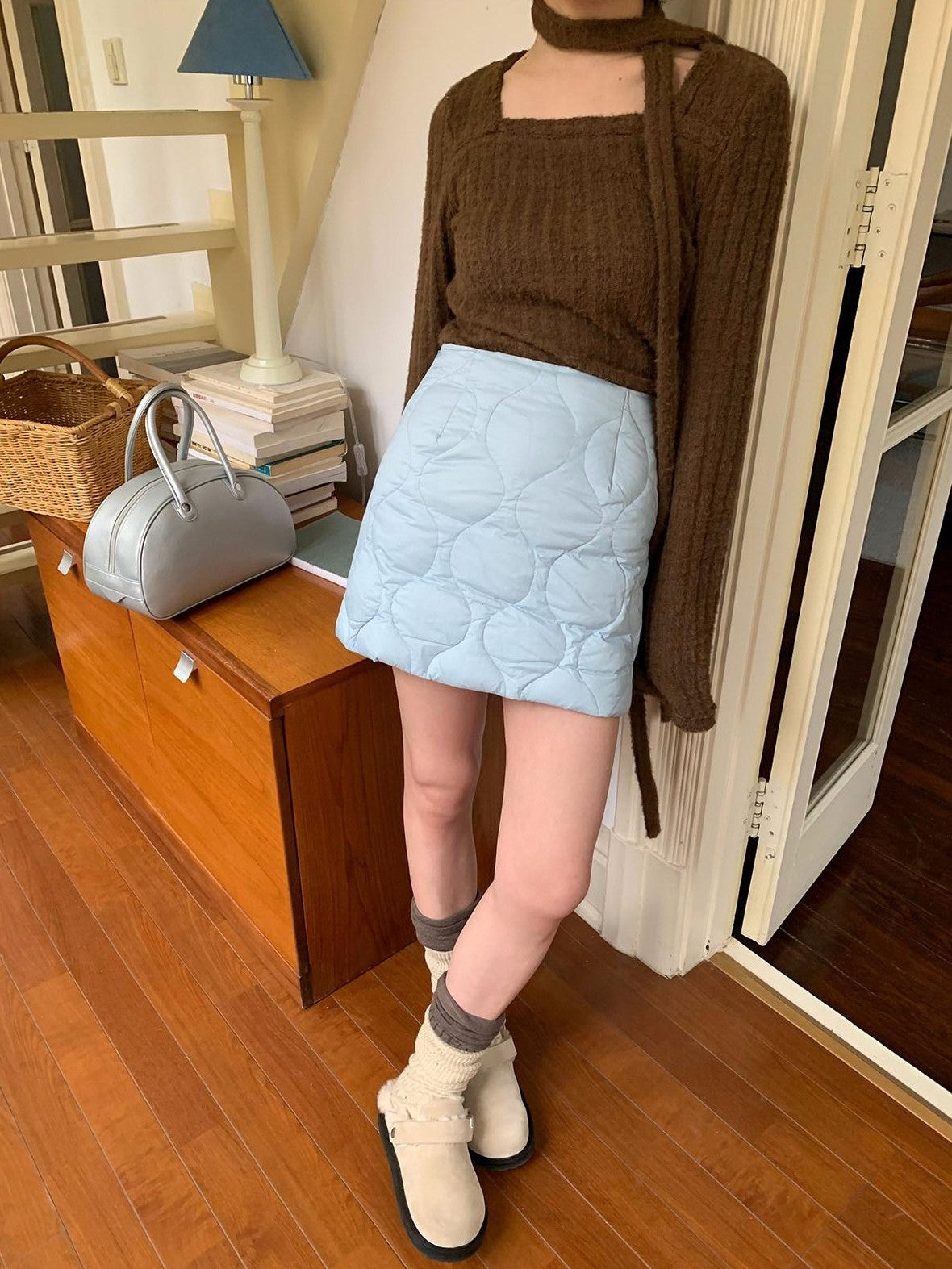 Dorydory Fuzzy Striped Knit Contemporary Chinese Women&