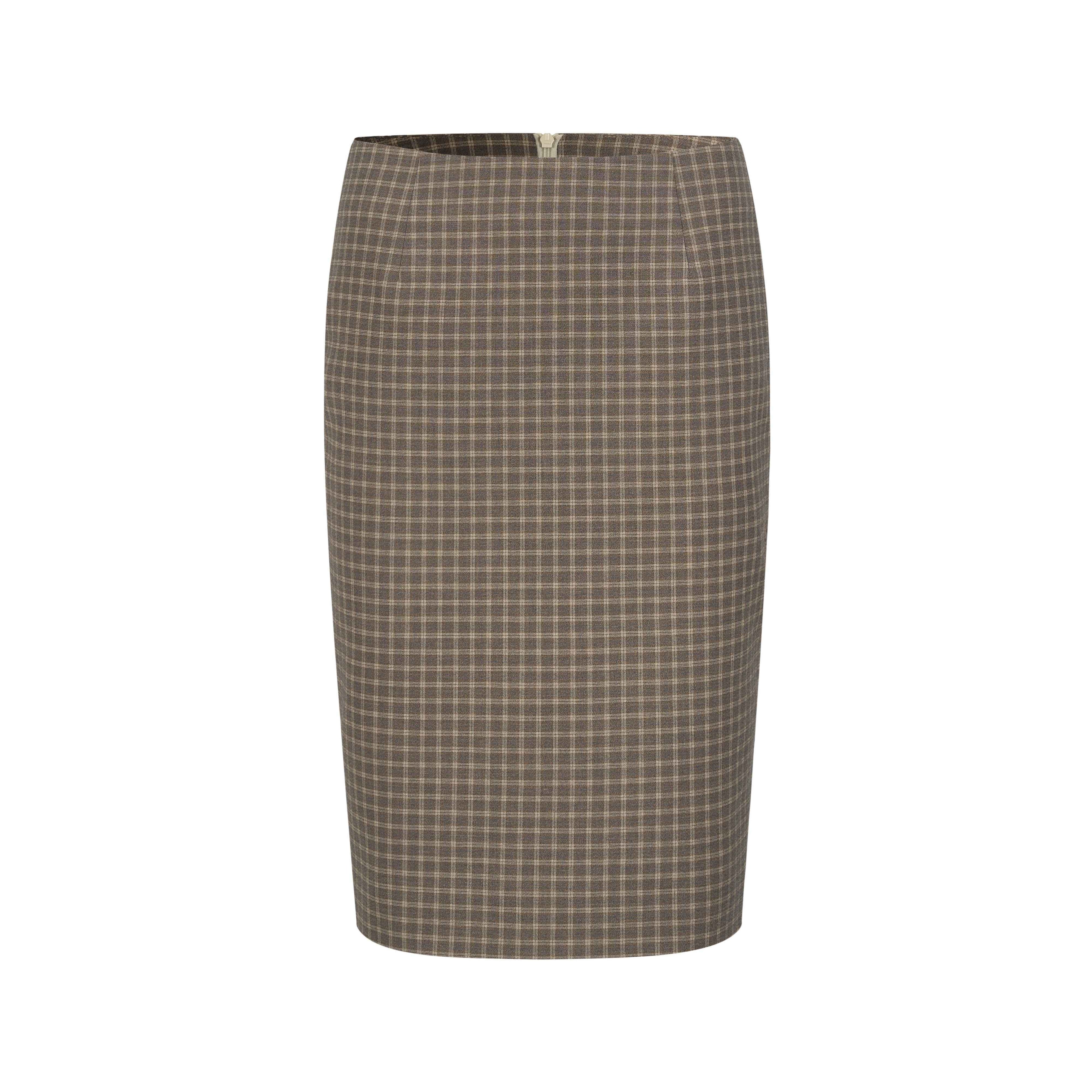 Dorydory_Gray_Purple_Plaid_Vintage_Pencil_Women&