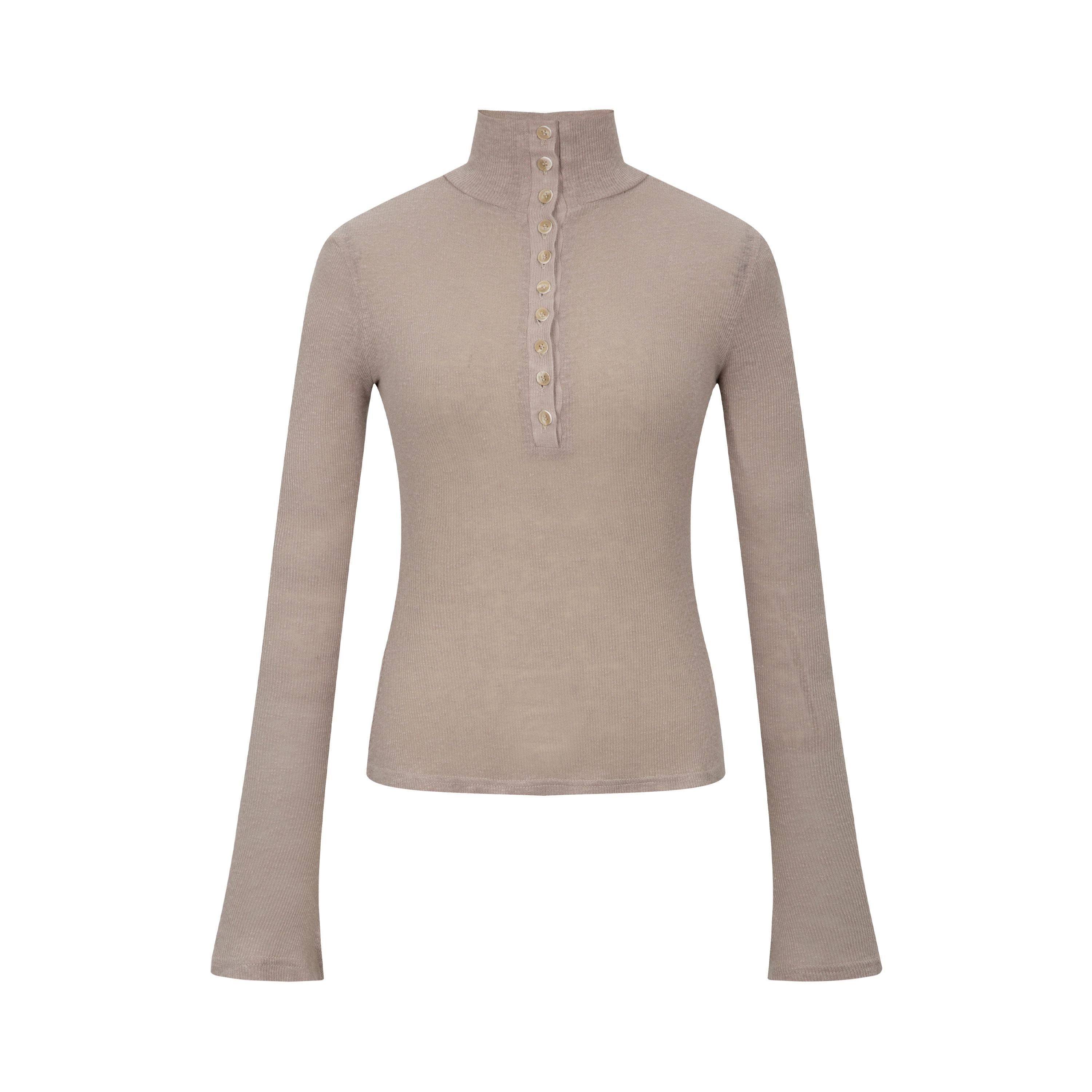 Dorydory_High_Neck_Knot_Detail_Ribbed_Lightweight_Women&