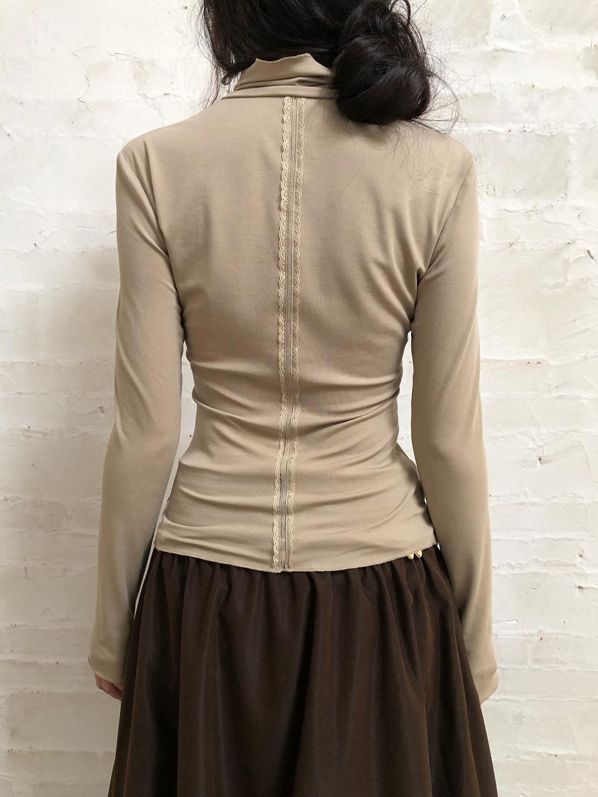 Dorydory High Neck Lace Slim Fit Women&