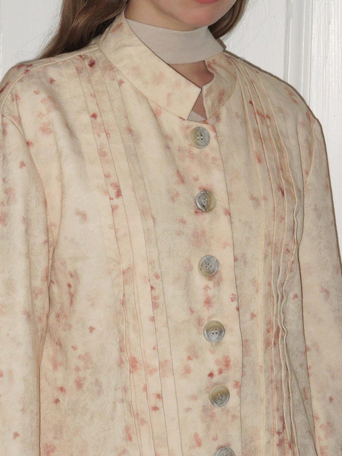 Dorydory Ink Wash Small Stand Collar Women&