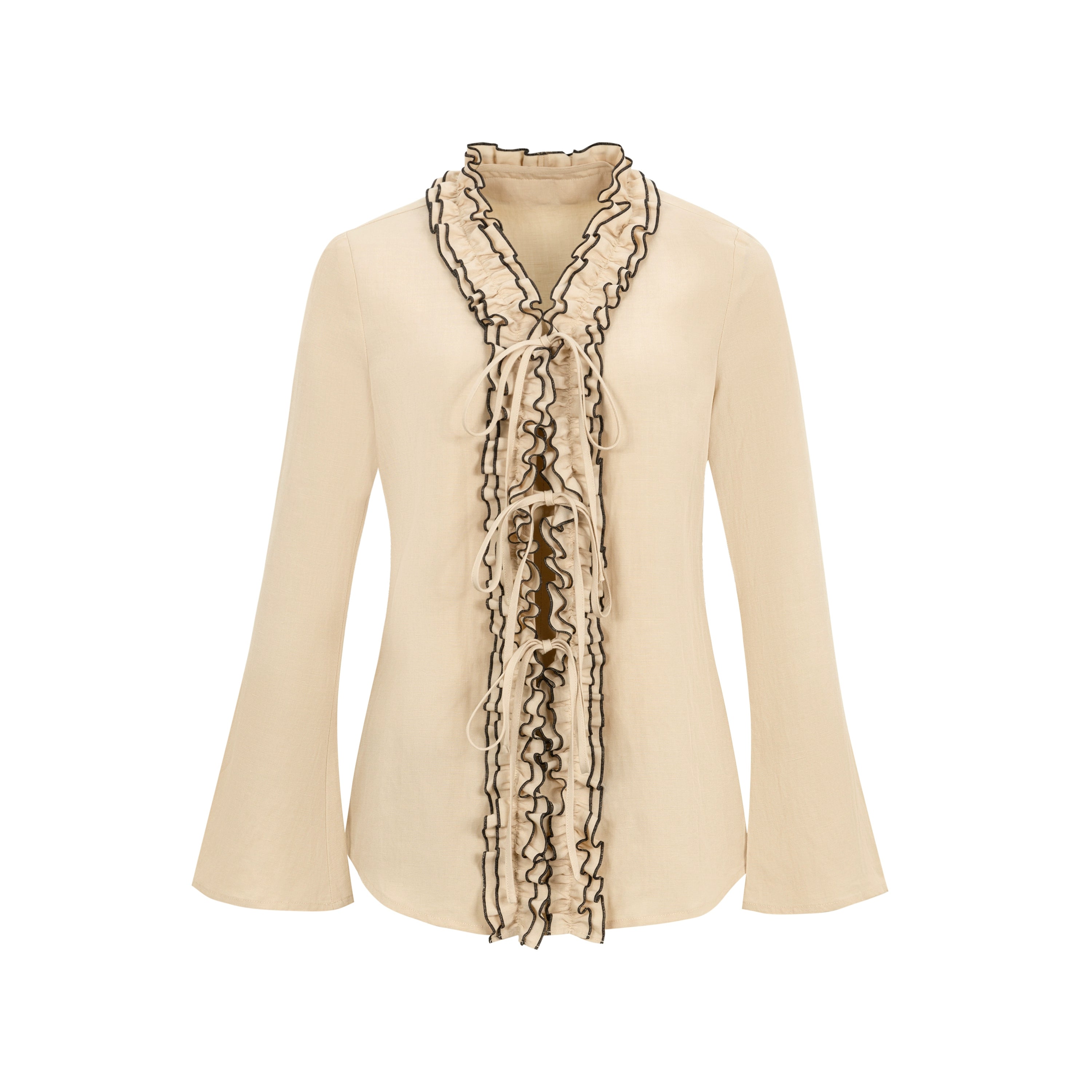 Dorydory_Lace_Trimmed_Tied_Waist_Linen_Blend_Shirt_MISSTT