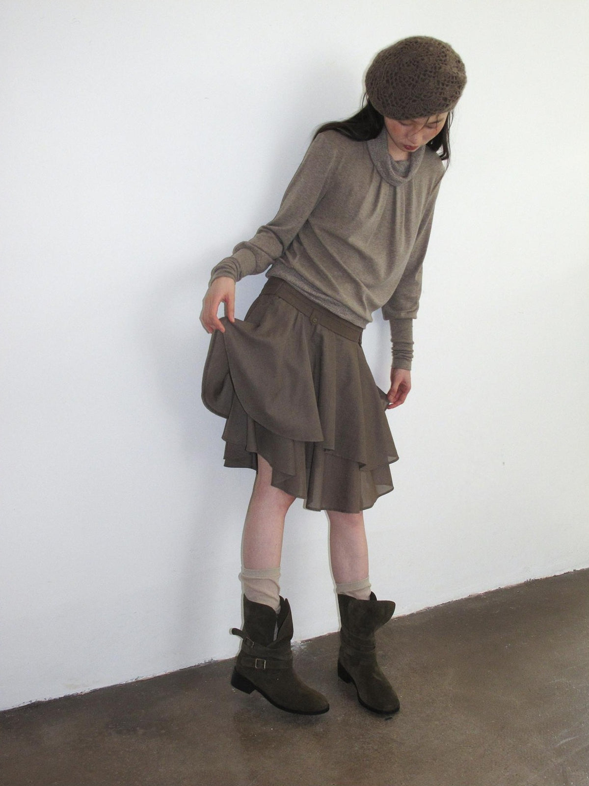 Dorydory Loose Fit Faux Layered Long Sleeve Women&