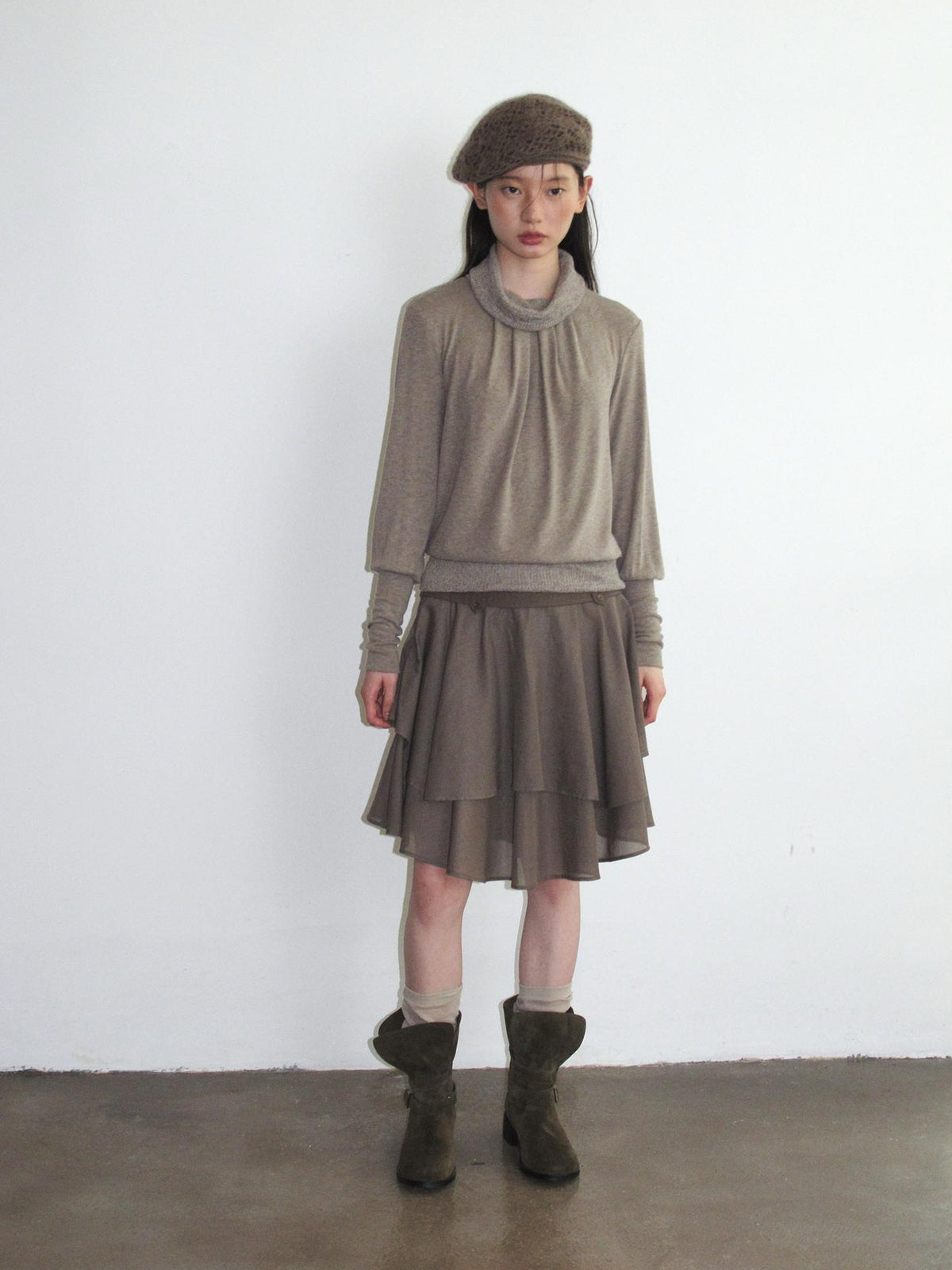 Dorydory Loose Fit Faux Layered Long Sleeve Women&