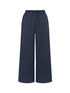 Lyocell Blend Wide Leg Trousers With Elastic Waist