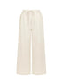 Lyocell Blend Wide Leg Trousers With Elastic Waist
