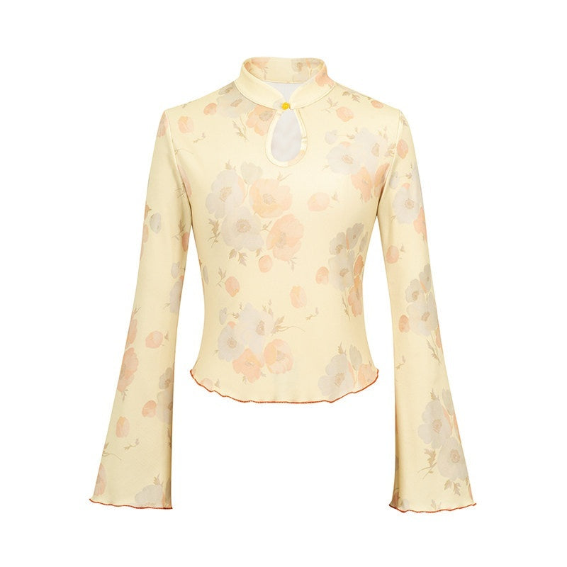 Dorydory_Milky_Yellow_New_Chinese_Style_Floral_Stand_Collar_Women&