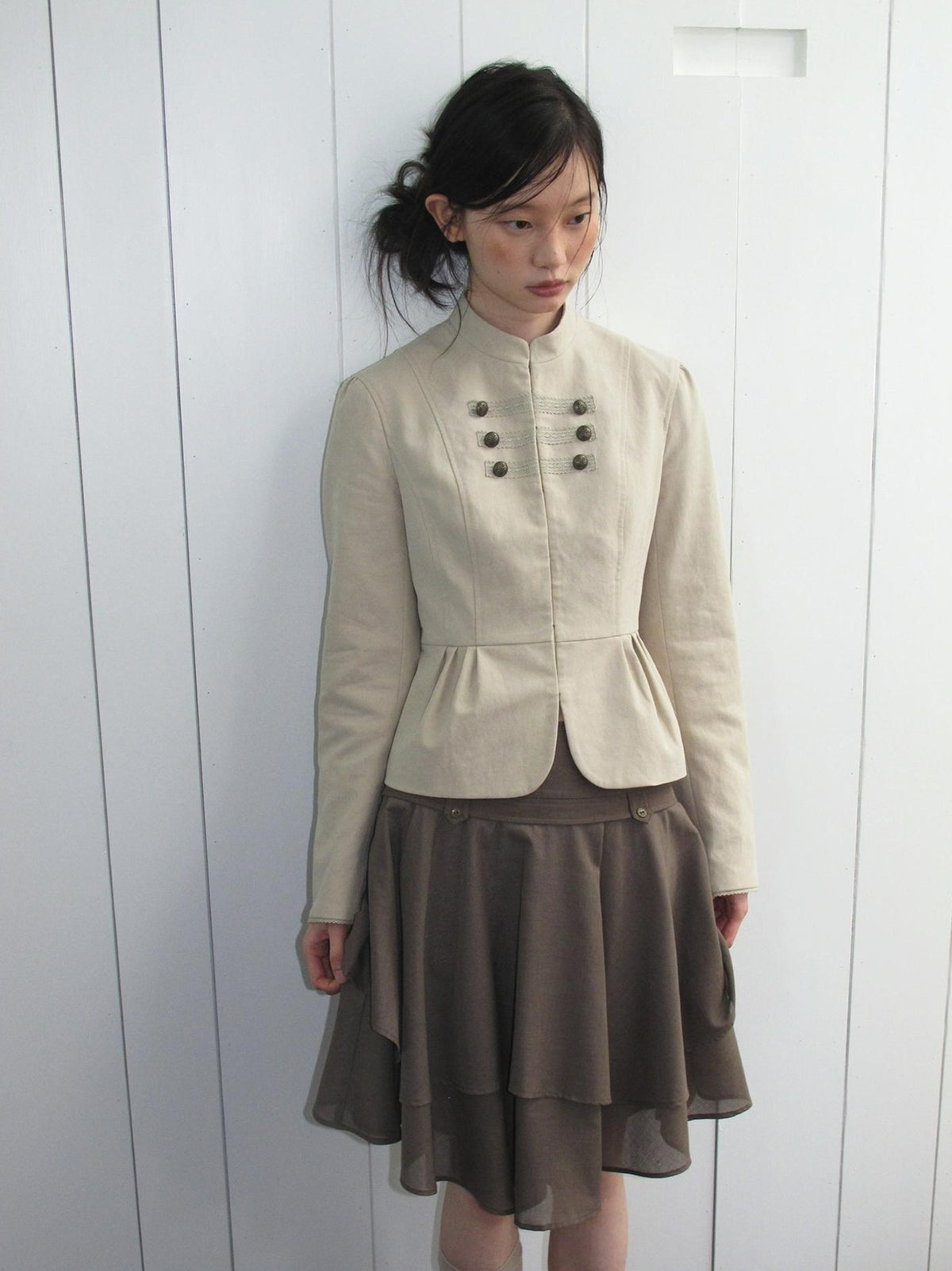 Dorydory Multi Button Stand Collar Women&