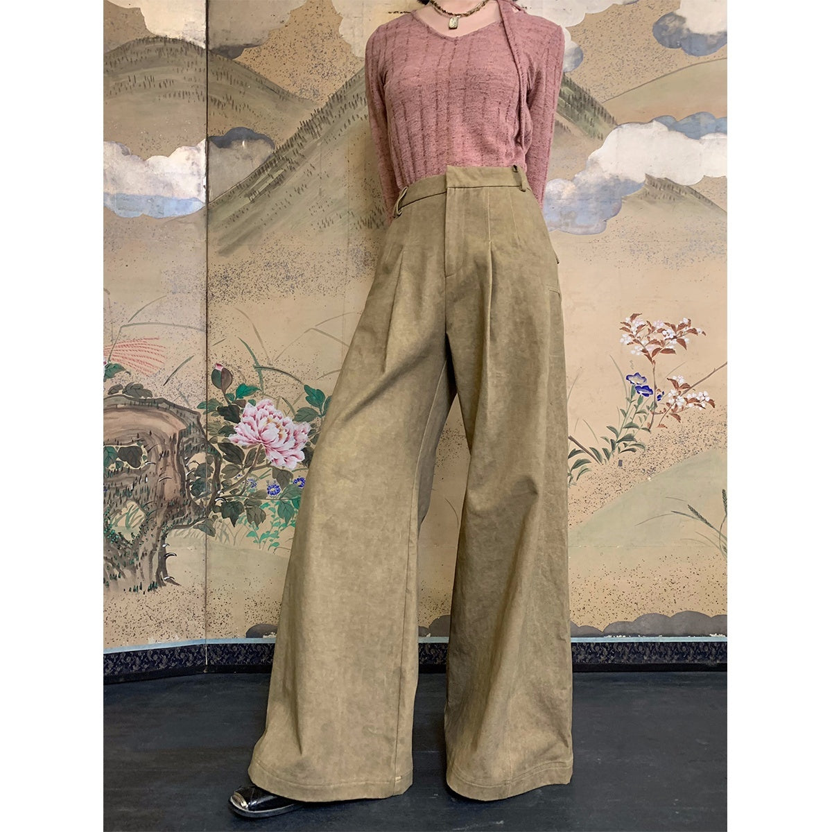 Dorydory_New_Chinese_Style_High_Waist_Wide_Leg_Cotton_Women&