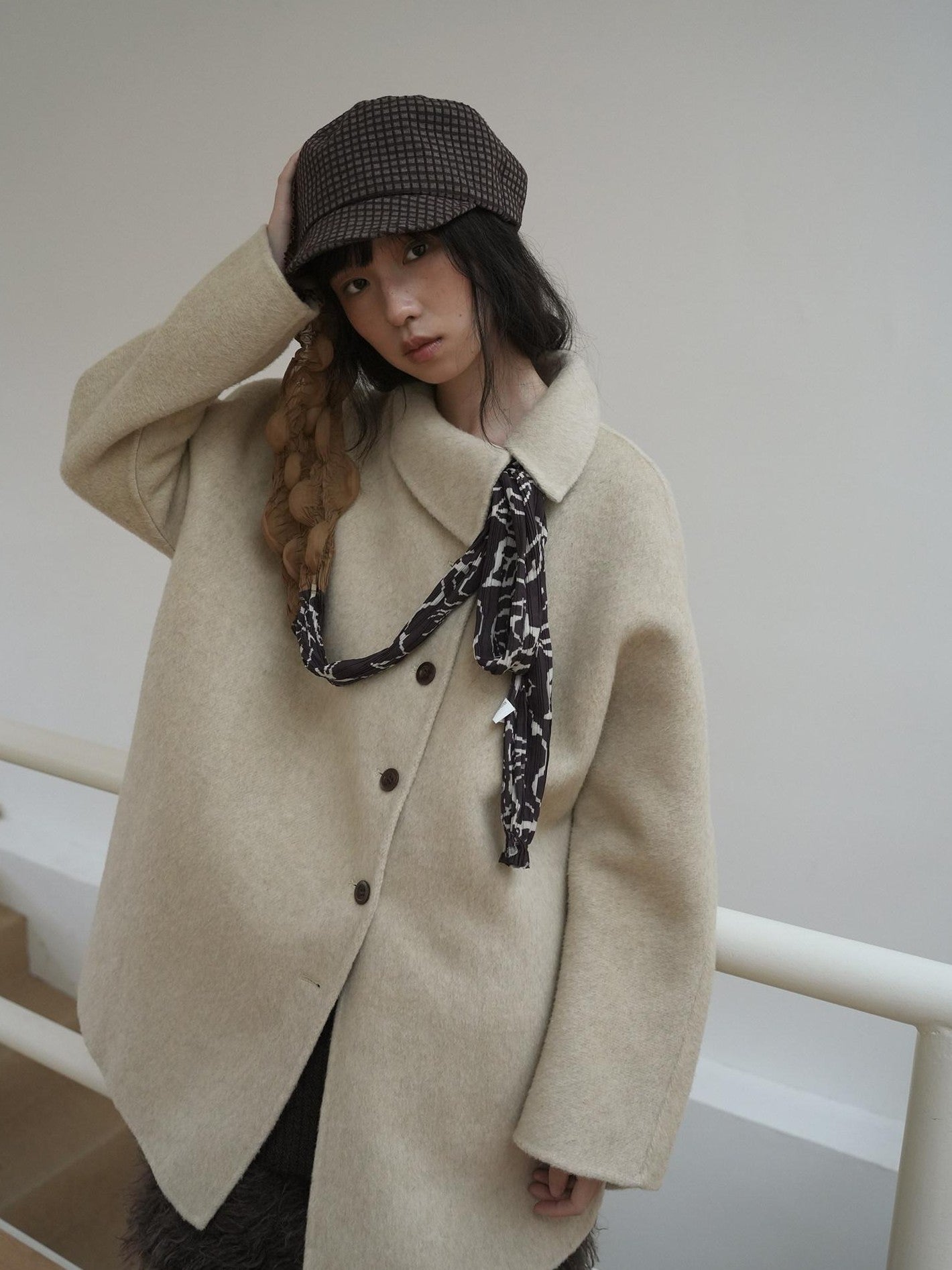 Dorydory Notched Collar Side Button Straight Women&