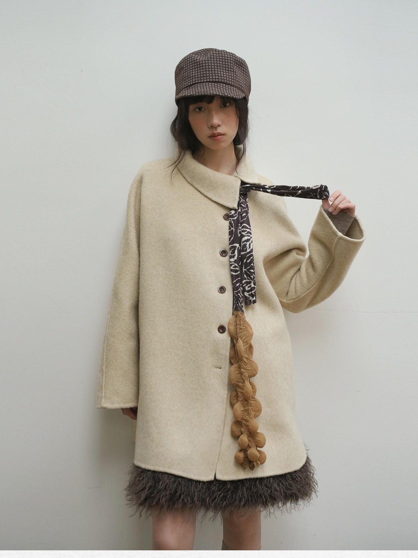 Dorydory Notched Collar Side Button Straight Women&