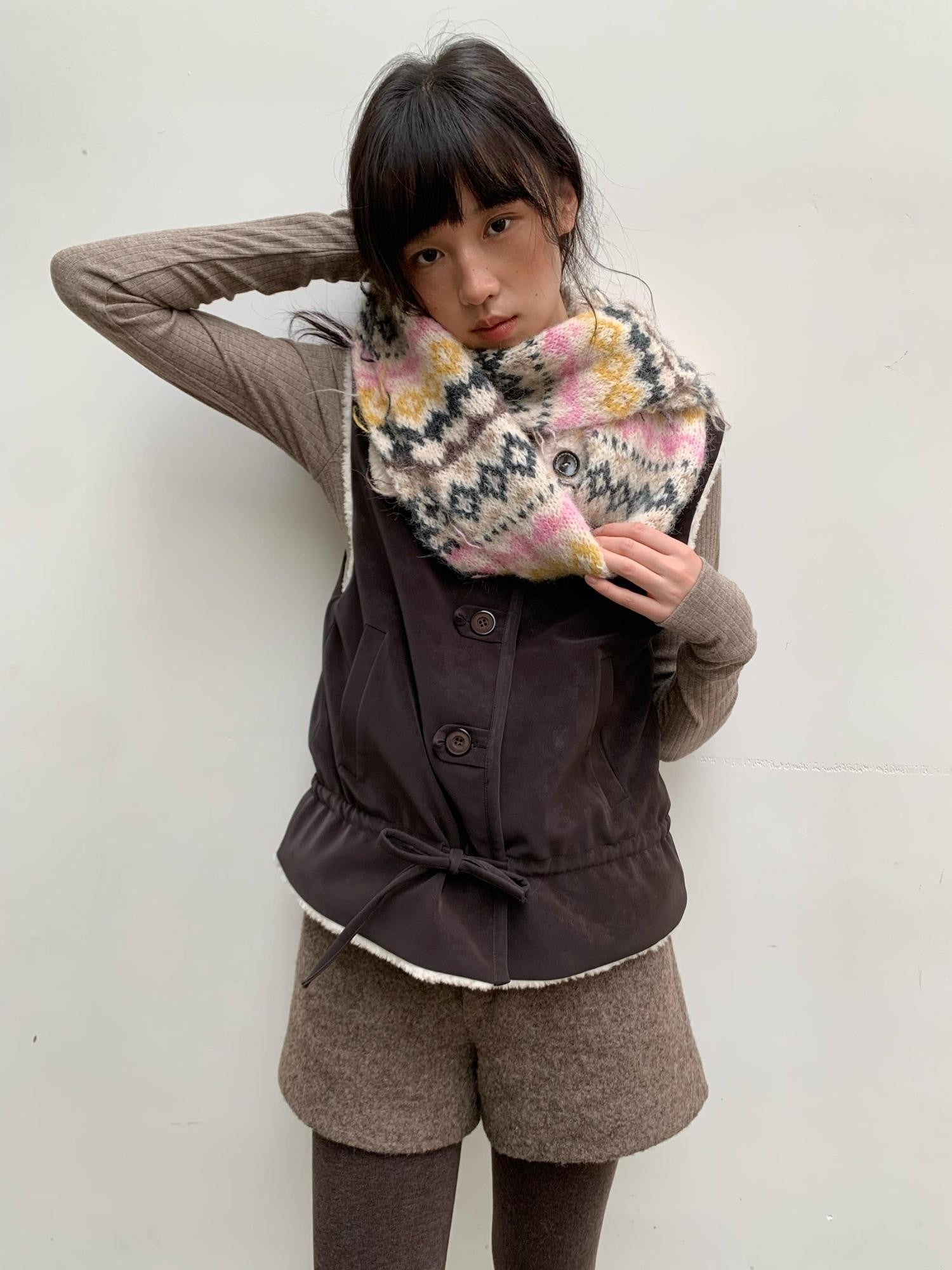 Dorydory Plaid Patchwork Mid Low Waist Women&