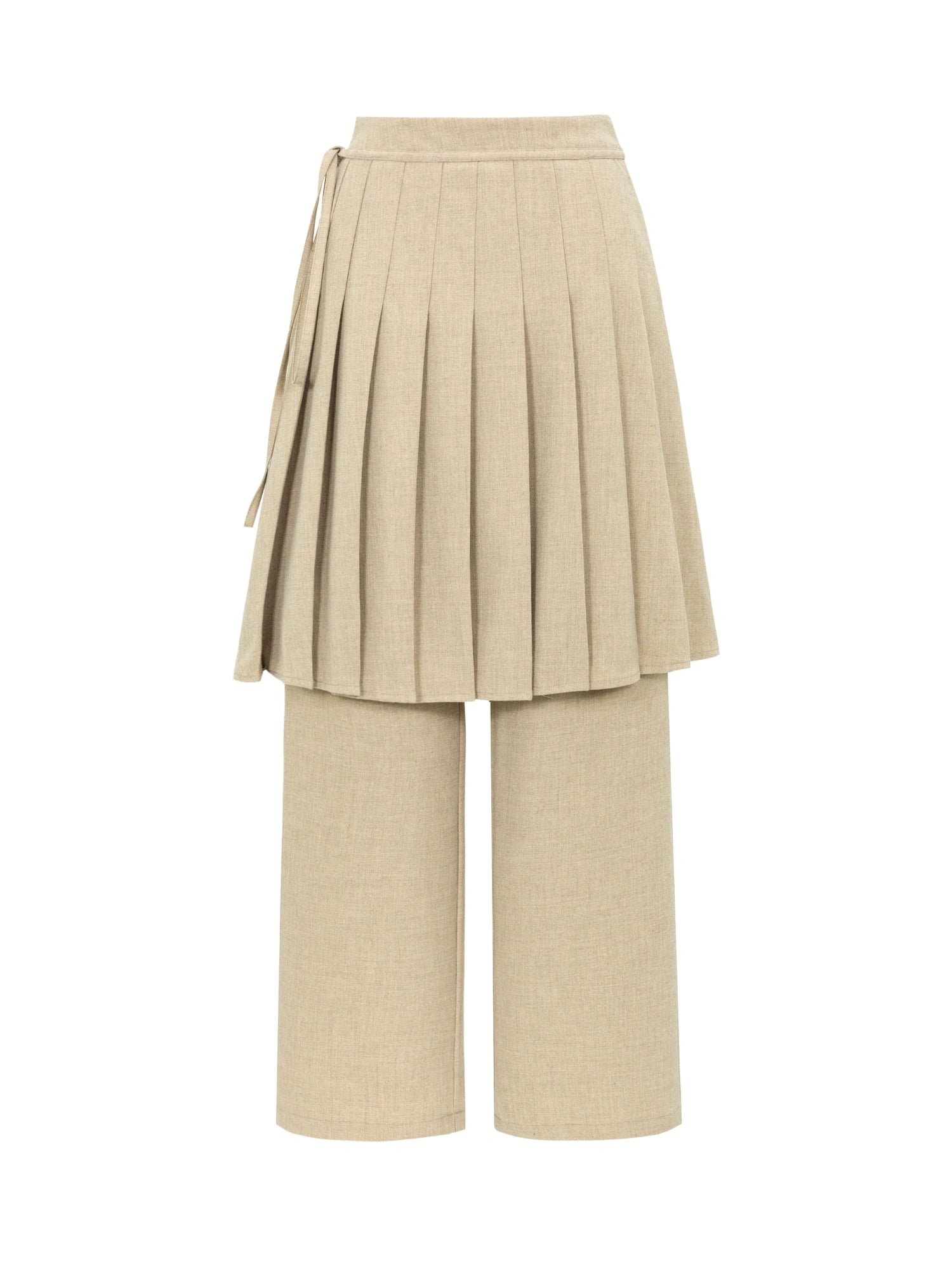 Pleated Palazzo Pants With Flowy Straight Leg Design