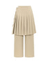 Pleated Palazzo Pants With Flowy Straight Leg Design