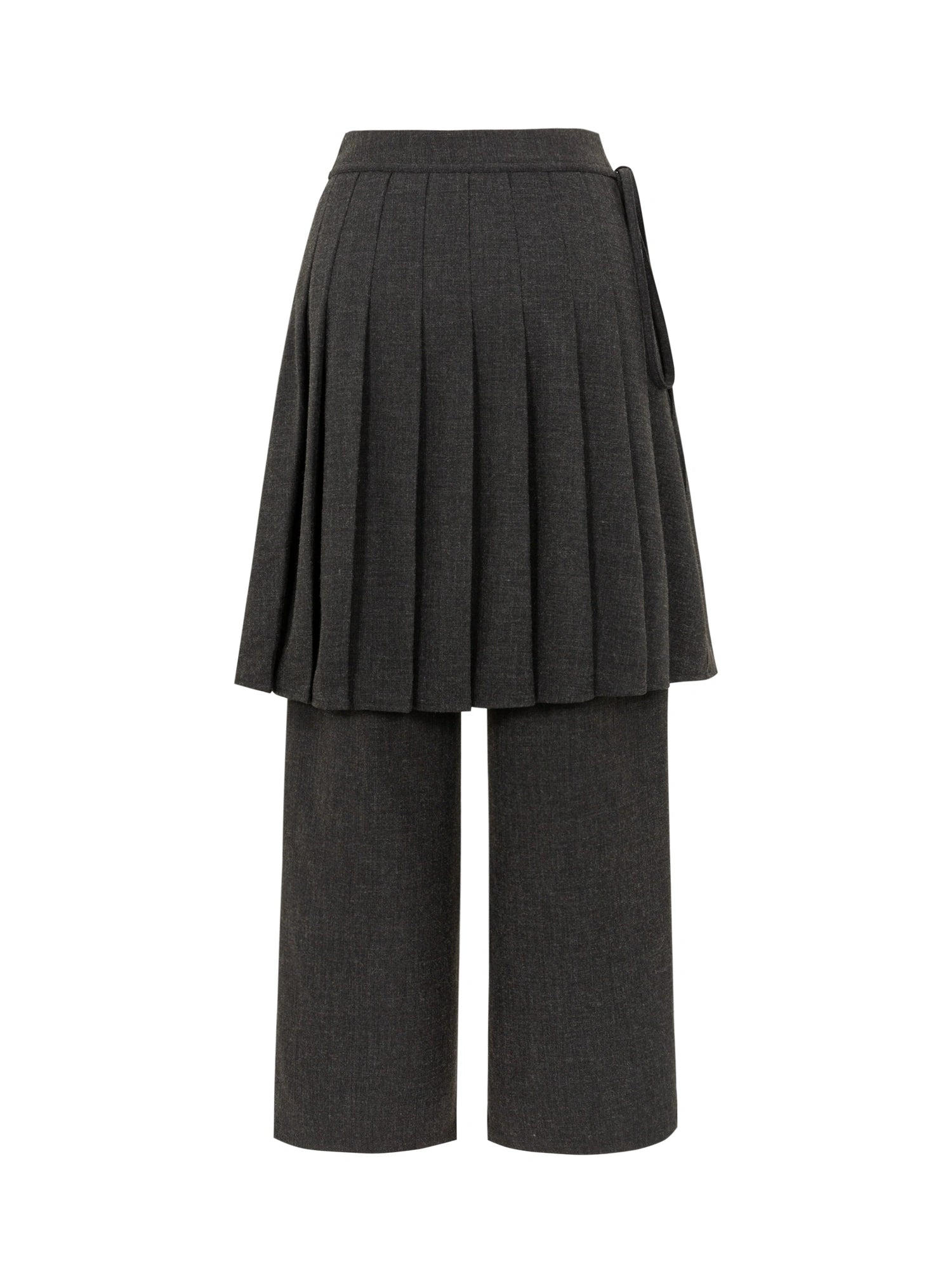 Pleated Palazzo Pants With Flowy Straight Leg Design