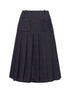 Pleated Side Pocket Midi Skirt