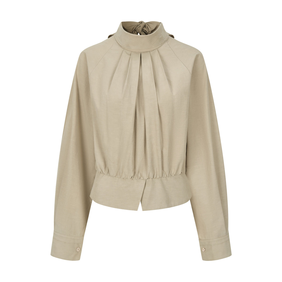 Dorydory_Relaxed_Ribbon_Tie_Neck_Long_Sleeve_Lyocell_Women&