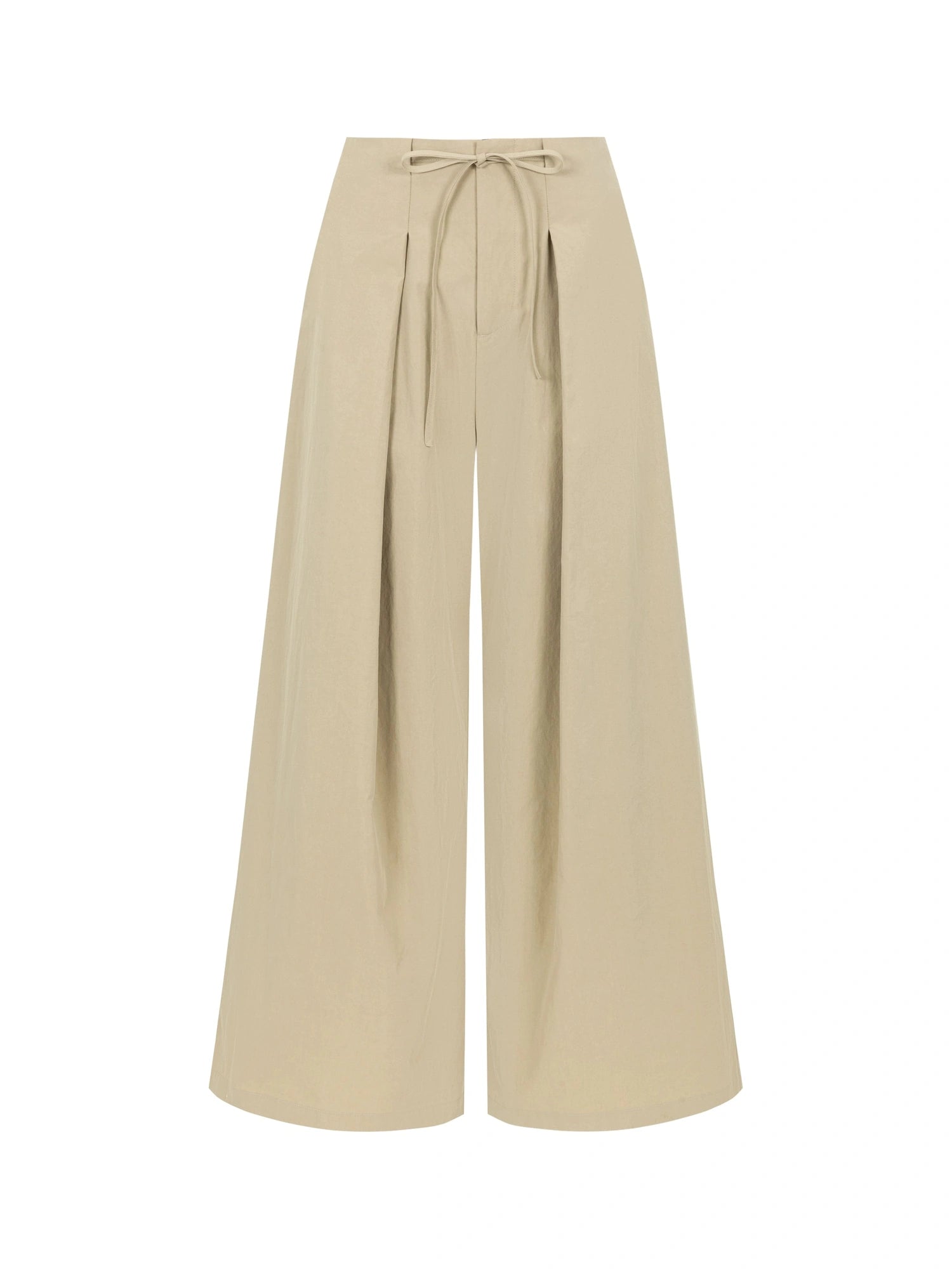 Relaxed Wide Leg Trousers In Soft Cotton Blend