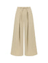 Relaxed Wide Leg Trousers In Soft Cotton Blend