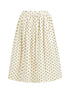 Retro Dot A Line Midi Skirt For Pear Shape