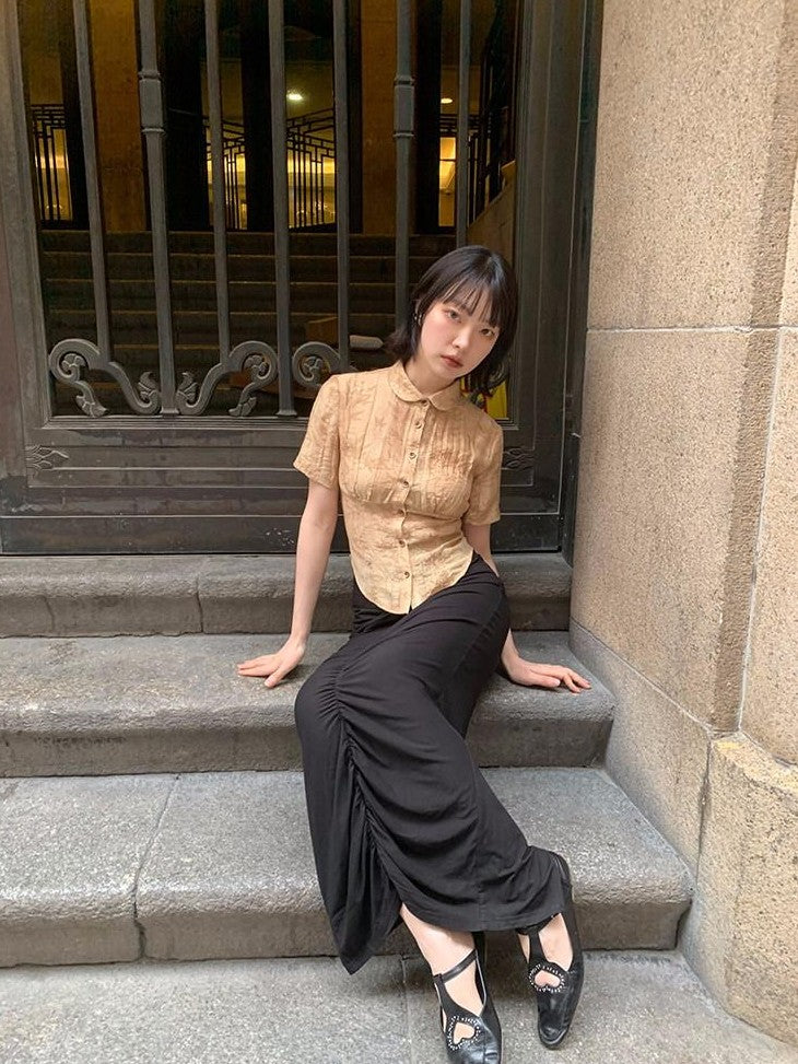 Dorydory Slim Chinese Style Cinched Waist Women&