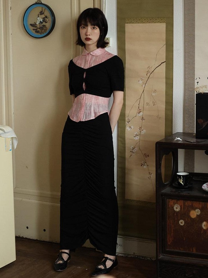 Dorydory Slim Chinese Style Cinched Waist Women&