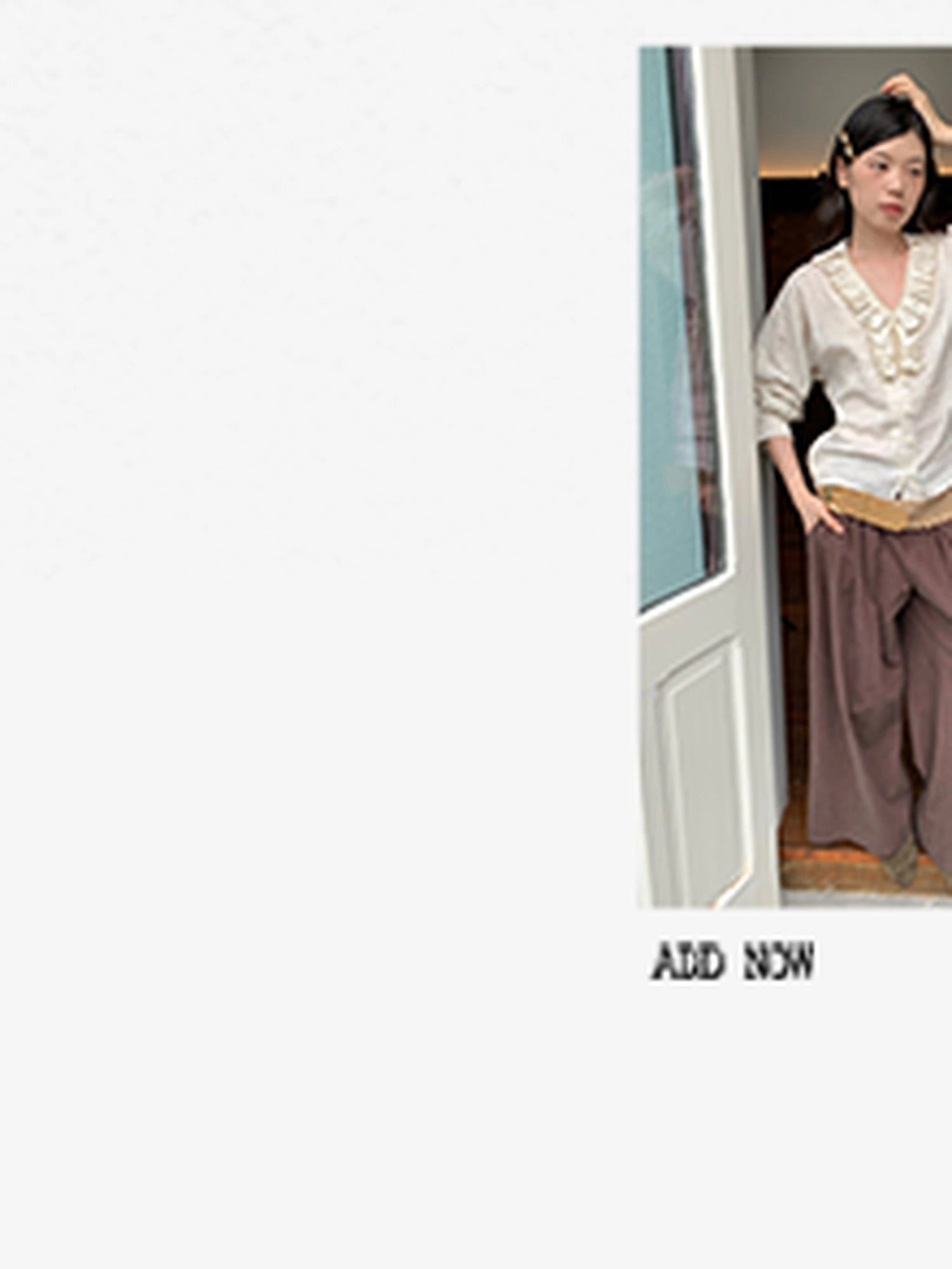 Tencel Cotton Wide Leg Trousers With Tuck Pleats