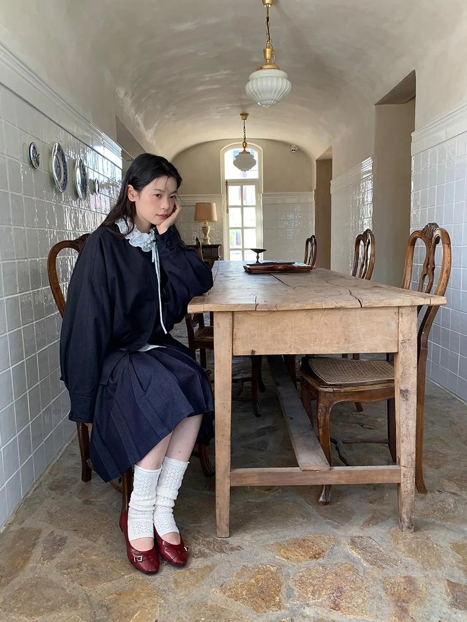 Textured Hem Short Trench Coat