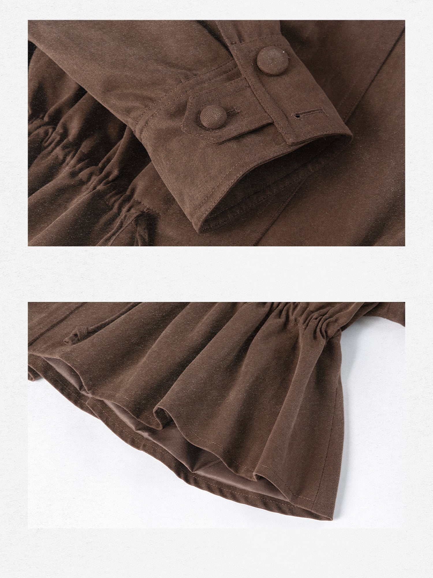 Dorydory Textured Hem Short Trench Coat