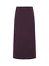 Textured Straight Mid Length Pencil Skirt In Garnet Red