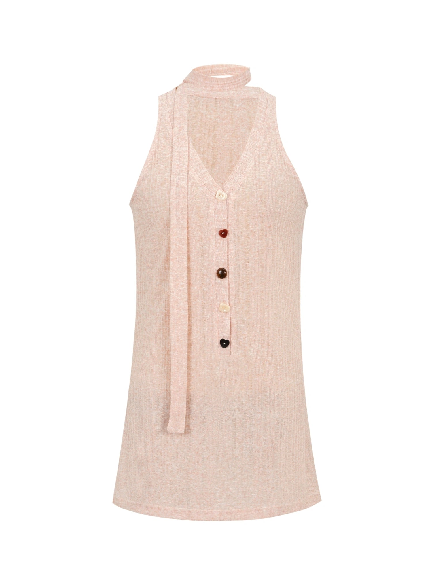 V-Neck Striped Textured Camisole Top