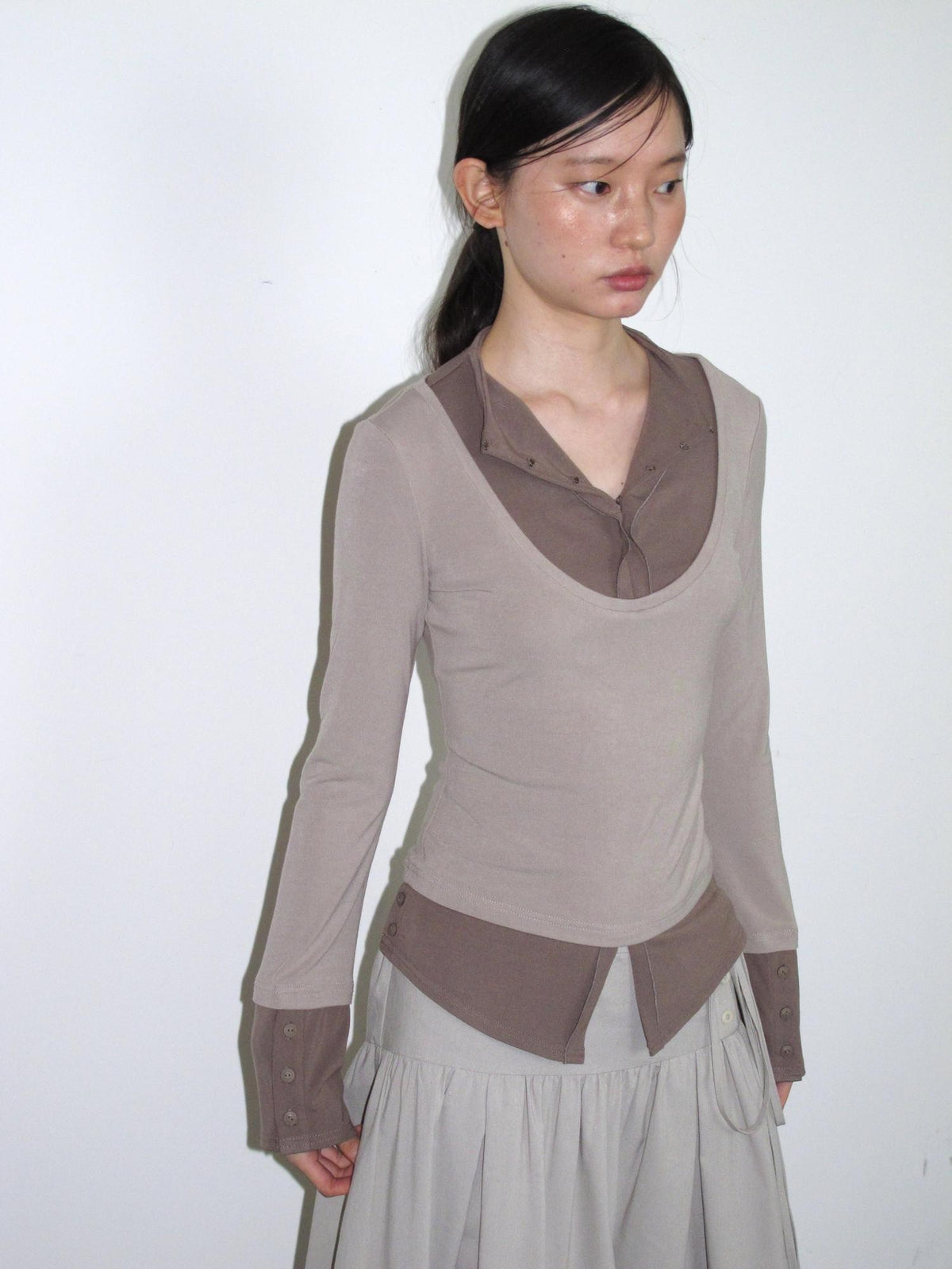 Dorydory V-neck Color Block Women&