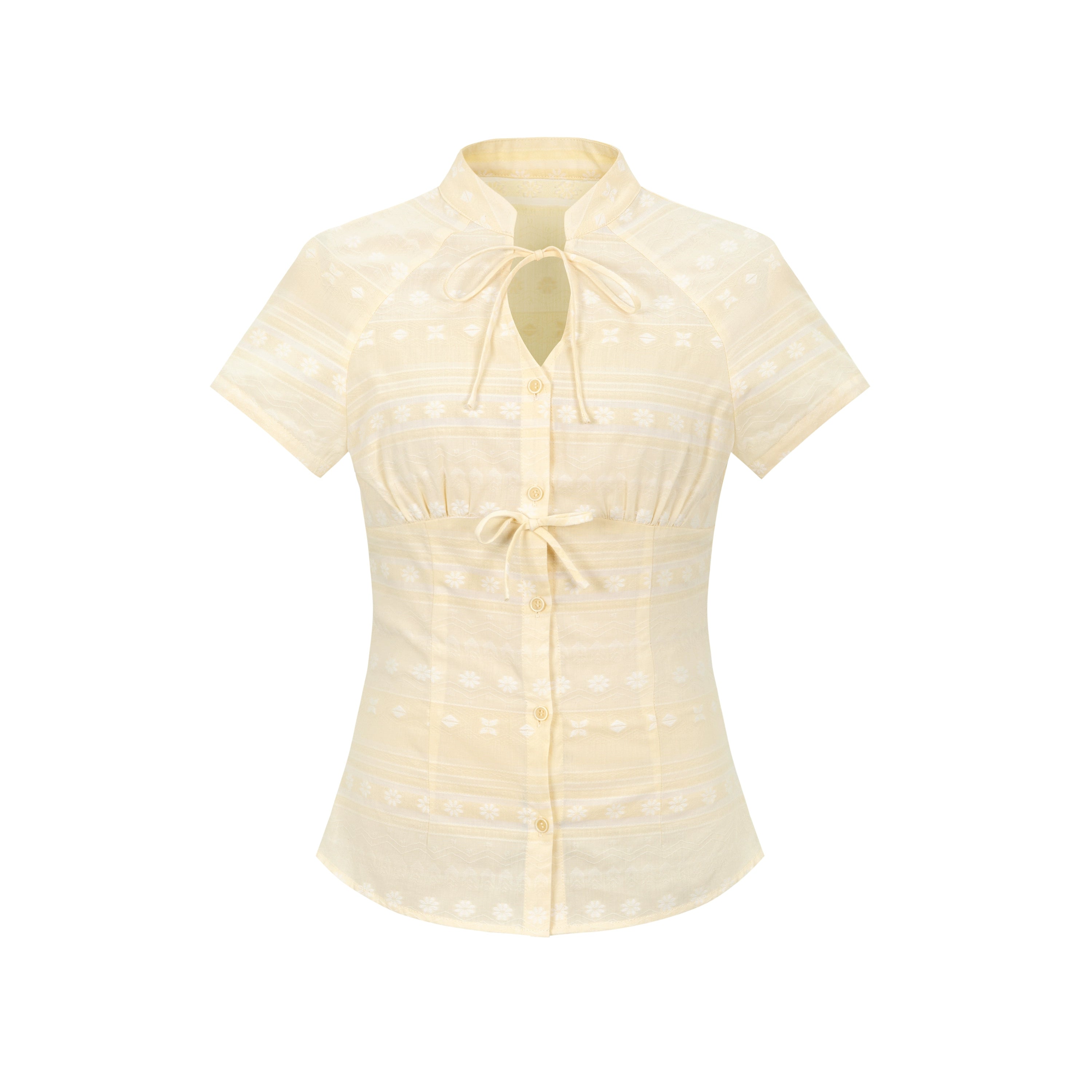 Dorydory_Vintage_Bow_Tie_Front_Cotton_Blouse_MISSTT