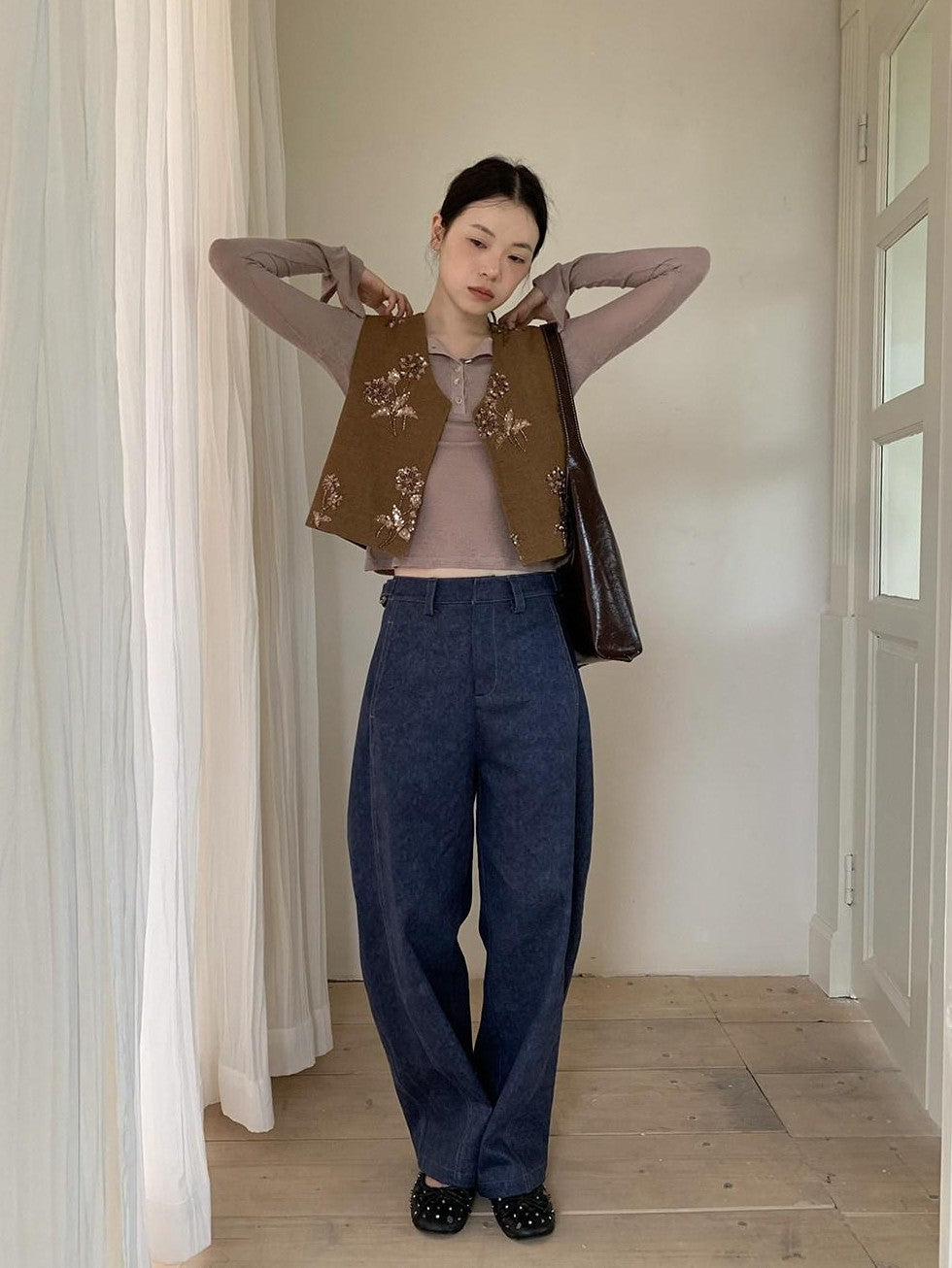 Dorydory Vintage Coin Motif Embroidered Beaded New Chinese Style Women&