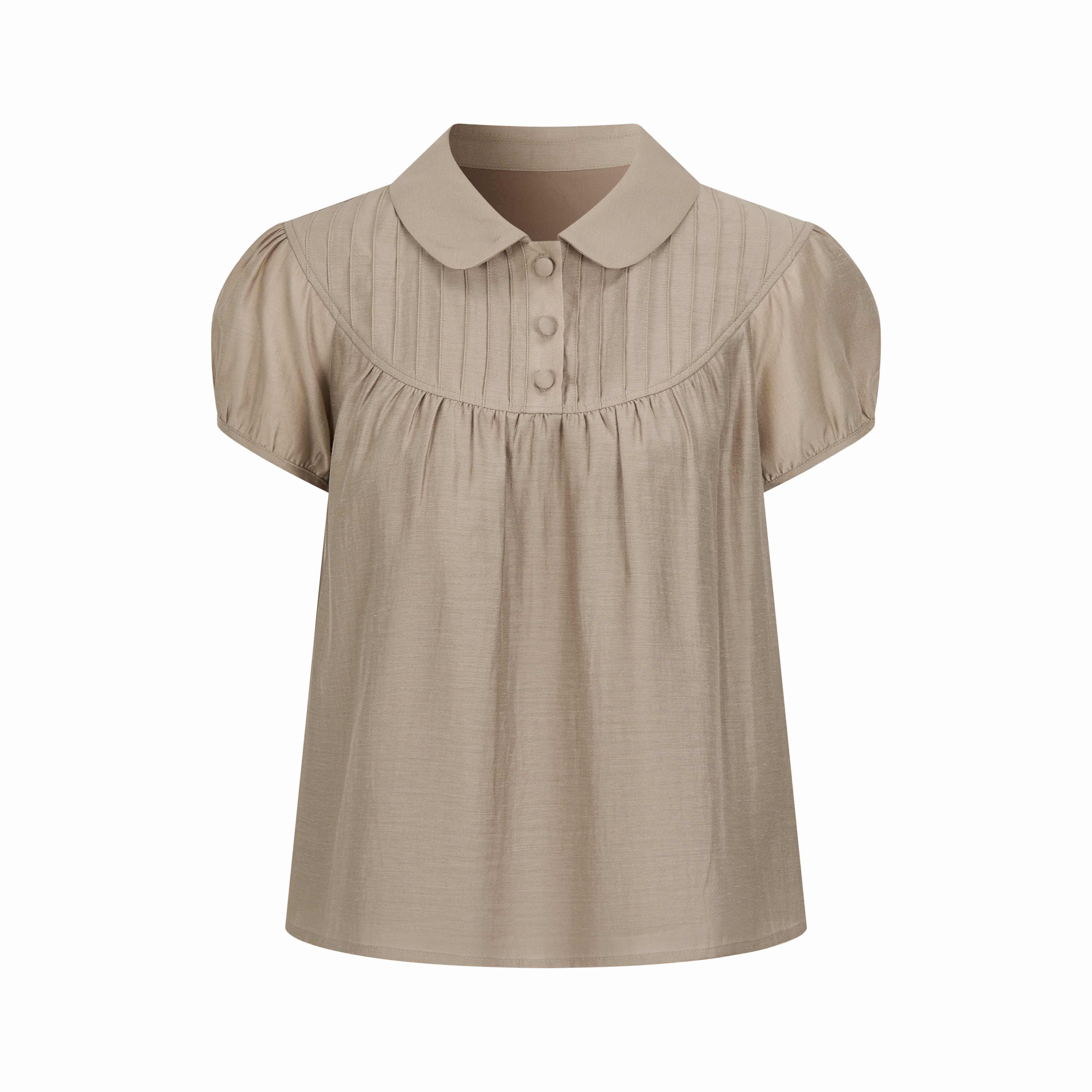 Dorydory_Vintage_Doll_Collar_Puff_Sleeve_Shirtdress_Women&