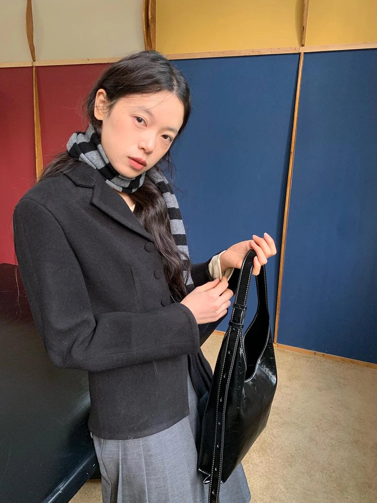 Vintage Dory Dory Lace Up Waist Cropped Blazer