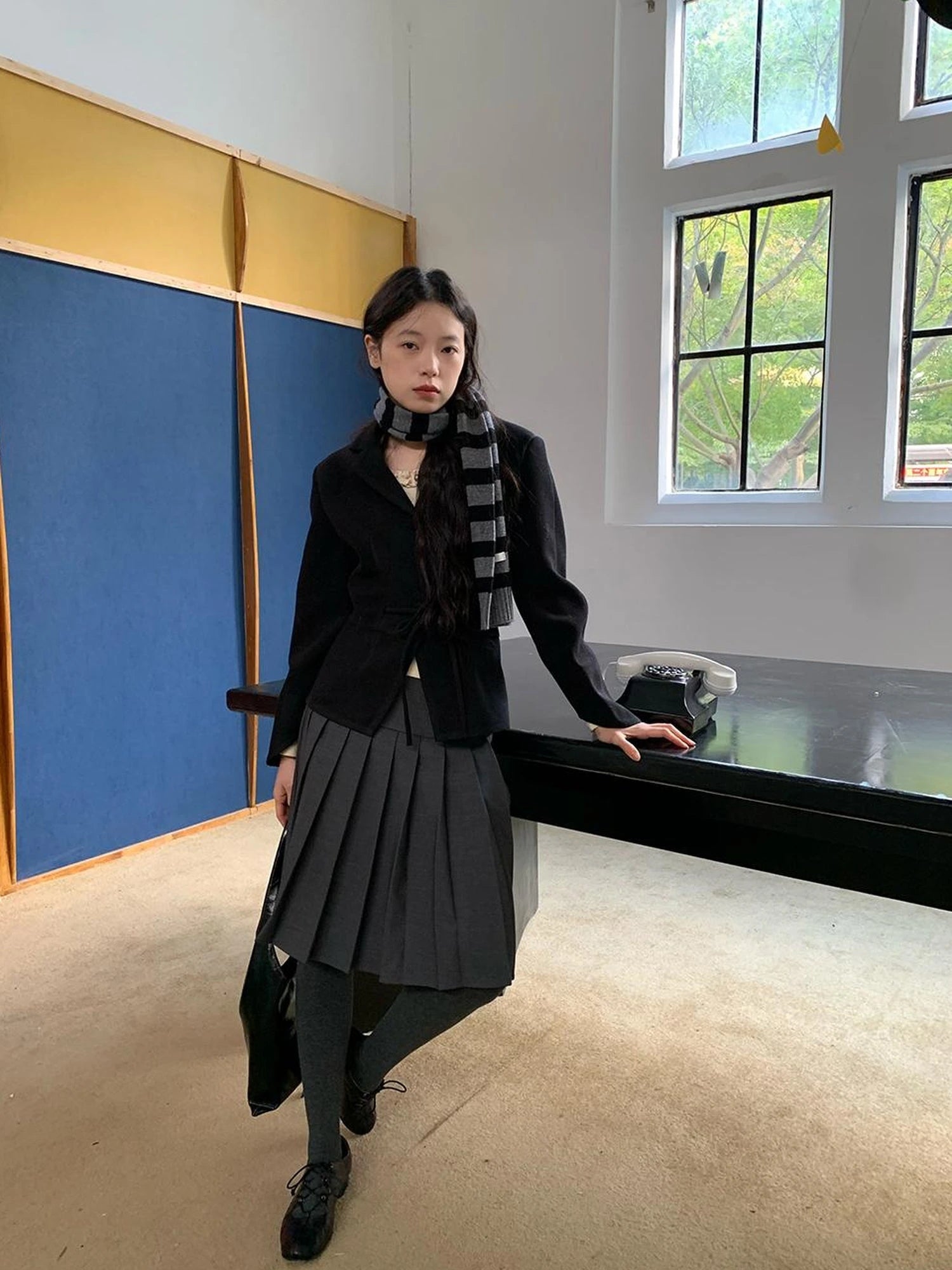 Vintage Dory Dory Lace Up Waist Cropped Blazer